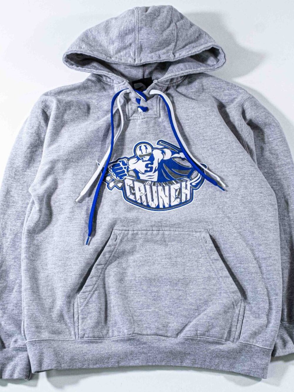 Syracuse Crunch AHL Hockey Hoodie Large Lace Up Pennant Y2K